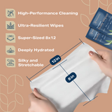 Refreshify XL No-Rinse Body Wipes – 600 Count, 8" × 12"