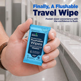 Refreshify Mini Flushable Travel Wipes – 144 Count, 24 Pocket Packs