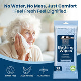 Refreshify Extra-Thick No-Rinse Bath Wipes – 100 Count