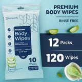 Refreshify XL No-Rinse Body Wipes – 120 Count, 12" × 8"