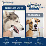 Refreshify Fresh Mint Dental Wipes for Dogs & Cats – 100 Count