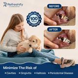 Refreshify Fresh Mint Dental Wipes for Dogs & Cats – 100 Count