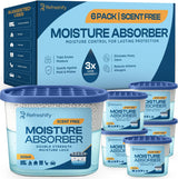 Refreshify Fragrance-Free Moisture Absorber Tubs – 6 Pack, 7.5 oz