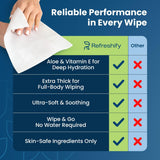 Refreshify Extra-Thick No-Rinse Bath Wipes – 100 Count