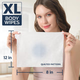 Refreshify XL No-Rinse Body Wipes – 240 Count, 12" × 8"