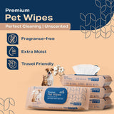 Refreshify Unscented Dog Wipes – 400 Count + 12 Travel Wipes