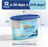 Refreshify Fragrance-Free Moisture Absorber Tubs – 12 Pack, 7.5 oz
