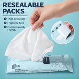 Refreshify XL No-Rinse Body Wipes – 120 Count, 12" × 8"