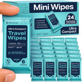 Refreshify Mini Water Wipes – 144 Count, 24 Travel Packs