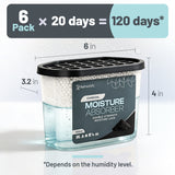 Refreshify Charcoal Moisture Absorber Tubs – 6 Pack, 7.5 oz