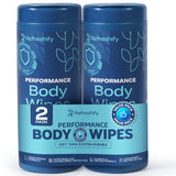Refreshify Performance No-Rinse Body Wipes – 80 Count, 2 Canisters