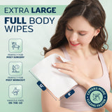 Refreshify XL No-Rinse Body Wipes – 100 Count, 12" × 8"