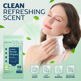 Refreshify XL No-Rinse Body Wipes – 100 Count, 12" × 8"