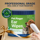 Refreshify Mint Ear Wipes for Dogs & Cats – 100 Count