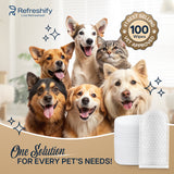 Refreshify Mint Ear Wipes for Dogs & Cats – 100 Count