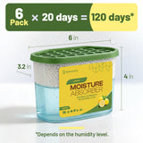 Refreshify Lemon Scent Moisture Absorber Tubs – 6 Pack, 7.5 oz